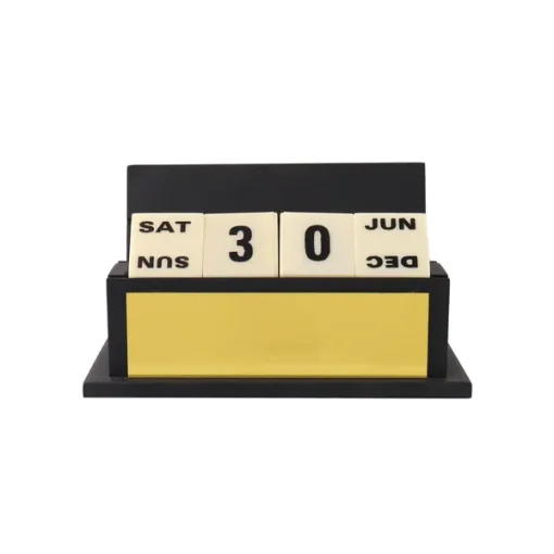 Personalised Matt Black Name Plate with Calendar, Mobile Stand and Pen Stand (Golden) 8 Personalised Matt Black Name Plate with Calendar, Mobile Stand and Pen Stand