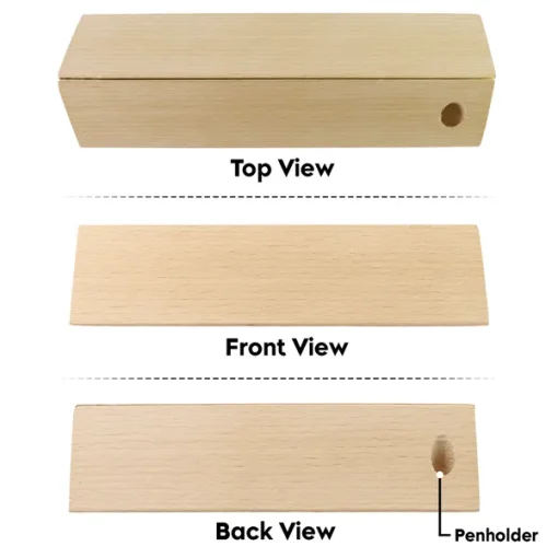 Personalised Wooden Desk Name Plate with Pen holder