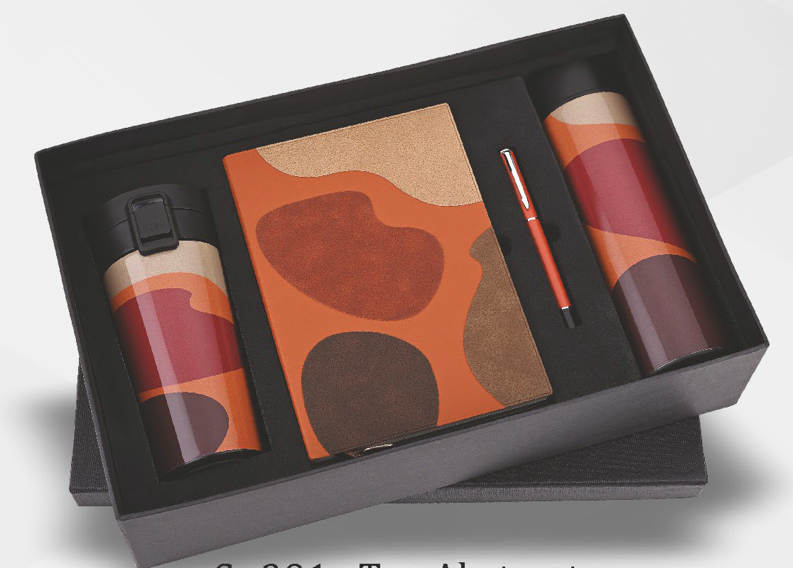 4 in1 Gift Set GCSR291 Tan Abstract
