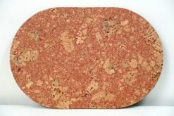 Cork Red Assiago Oval Table Mat