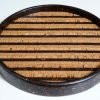 Cork Striped Round Tray