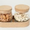 Cork set of 2 Jars with Tray