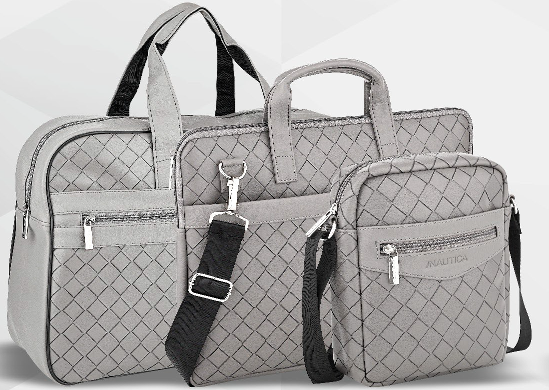 Combo Duffle Bag, Laptop Bag & Sling Bag with Gift Box Grey