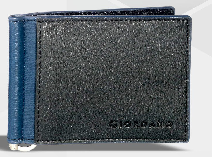 G08 Giordano Money Clip Wallet Blue-Black