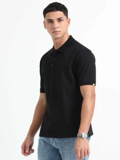 Caslay Organic Polo T-shirt Black