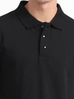 Caslay Organic Polo T-shirt Black.1