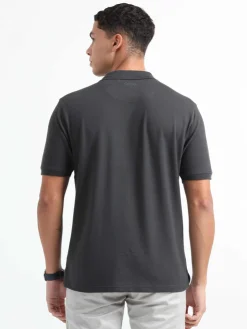 Caslay Organic Cotton Carbon Grey Polo T-shirt.1
