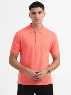 Caslay Organic Cotton Polo T-shirt Coral