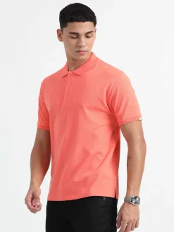 Caslay Organic Cotton Polo T-shirt Coral.1
