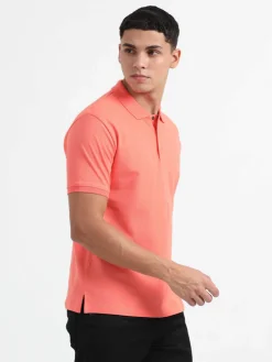 Caslay Organic Cotton Polo T-shirt Coral.2