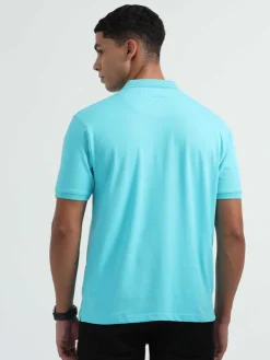 Caslay Organic Cotton Polo T-shirt Curacao Blue .2