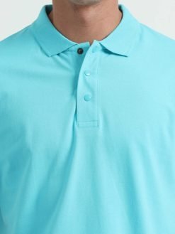 Caslay Organic Cotton Polo T-shirt Curacao Blue .3