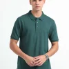 Caslay Organic Cotton Polo T-shirt Forest Green.1
