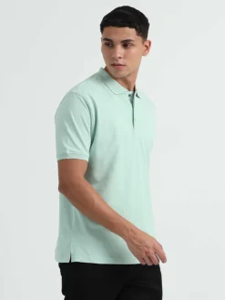 Caslay Organic Cotton Polo T-shirt Jade Green.1