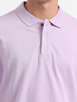 Caslay Organic Cotton Polo T-shirt Lavender.3