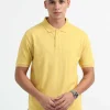Caslay Organic Cotton Polo T-shirt Mustard