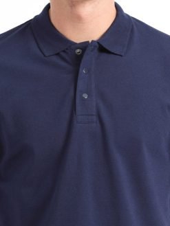 Caslay Organic Cotton Polo T-shirt Navy Blue.3