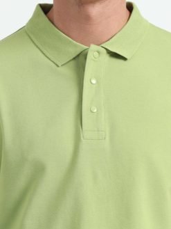 Caslay Organic Cotton Polo T-shirt Olive Green.2
