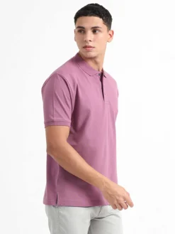 Caslay Organic Cotton Polo T-shirt Purple.1