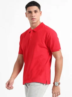 Caslay Organic Cotton Polo T-shirt Red