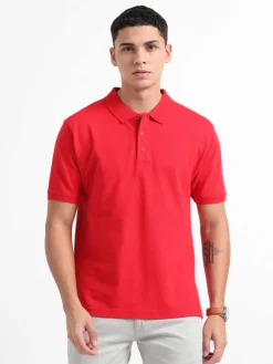 Caslay Organic Cotton Polo T-shirt Red.3