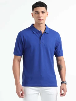 Caslay Organic Cotton Polo T-shirt Royal Blue
