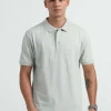 Caslay Organic Cotton Polo T-shirt Stom Grey