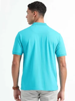 Caslay Organic Cotton Polo T-shirt Teal.1