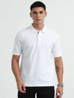 Caslay Organic Cotton Polo T-shirt White