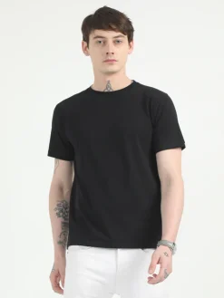 Caslay Organic Crew Neck T-shirt Black.1