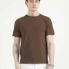 Caslay Organic Crew Neck T-shirt Chocolate 1 Caslay Organic Crew Neck T-shirt Chocolate