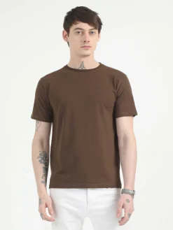 Caslay Organic Crew Neck T-shirt Chocolate