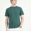 Caslay Organic Crew Neck T-shirt Forest Green