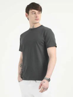 Caslay Organic Crew Neck T-shirt Grey