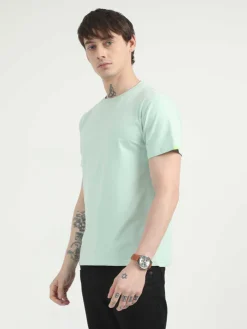 Caslay Organic Crew Neck T-shirt Jade Green.1