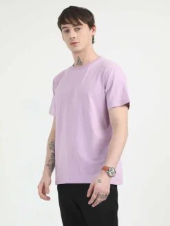 Caslay Organic Crew Neck T-shirt Lavender.1