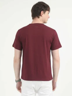 Caslay Organic Crew Neck T-shirt Maroon 9 Caslay Organic Crew Neck T-shirt Maroon.3