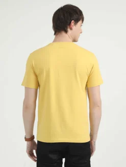 Caslay Organic Crew Neck T-shirt Mustard.3