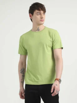 Caslay Organic Crew Neck T-shirt Olive Green