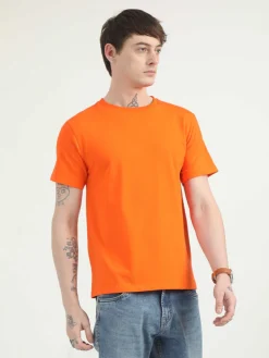 Caslay Organic Crew Neck T-shirt Orange 9 Caslay Organic Crew Neck T-shirt Orange.2