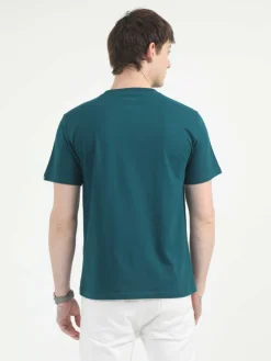 Caslay Organic Crew Neck T-shirt Petrol.3