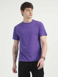 Caslay Organic Crew Neck T-shirt Prism Violet