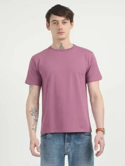 Caslay Organic Crew Neck T-shirt Purple
