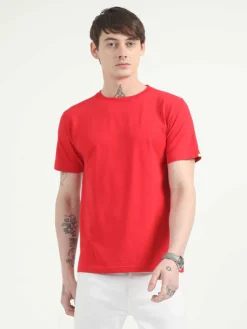 Caslay Organic Crew Neck T-shirt Red