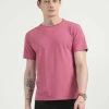 Caslay Organic Crew Neck T-shirt Red Violet