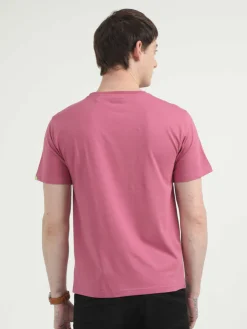 Caslay Organic Crew Neck T-shirt Red Violet.3