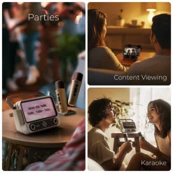 KTV Karoke TV Speaker with Dual Mics