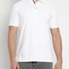 Swiss Military Polo Neck Jacquard Collar Dry Fit T-Shirt White