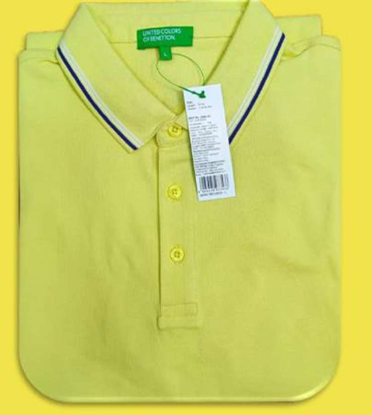 UCB Lycra Lemon Yellow T-shirt with Tipping