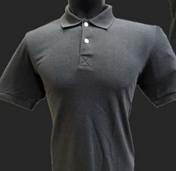 UCB Poly-Cotton Polo Neck T-shirt Charcoal Grey